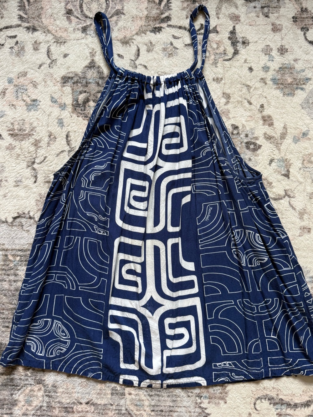 Manuhealii Adjustable Halter Top Tank Sleeveless Blouse Hawaiian Polynesian XL